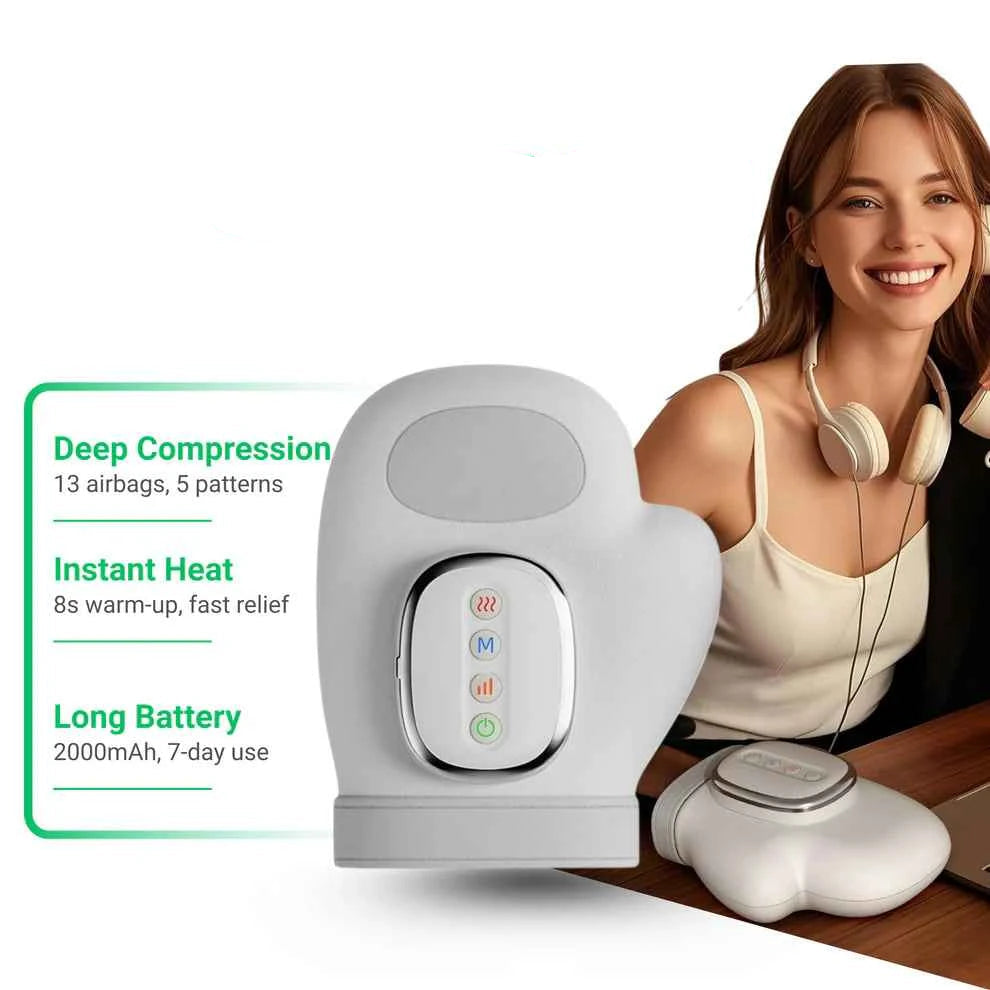 HANDEASE PRO – HEATED COMPRESSION HAND MASSAGER