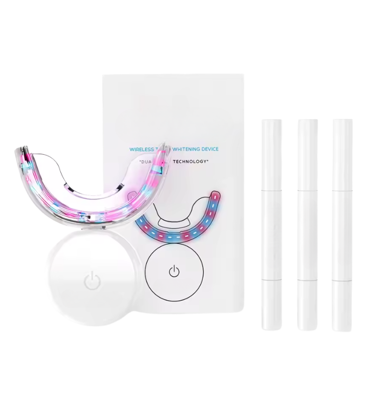 Genvita Pro wireless teeth whitening device with LED mouth tray and three whitening pens