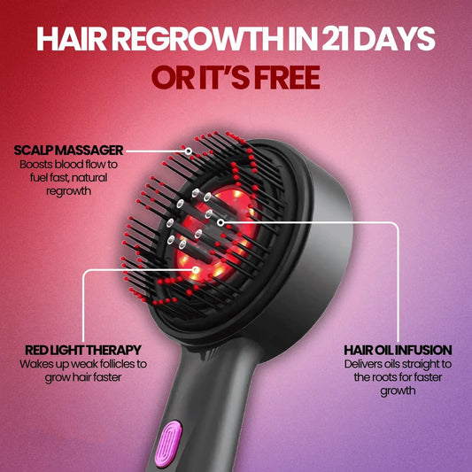 Revellia Hair Therapy scalp massager with red light therapy and hair oil infusion for hair regrowth in 21 days