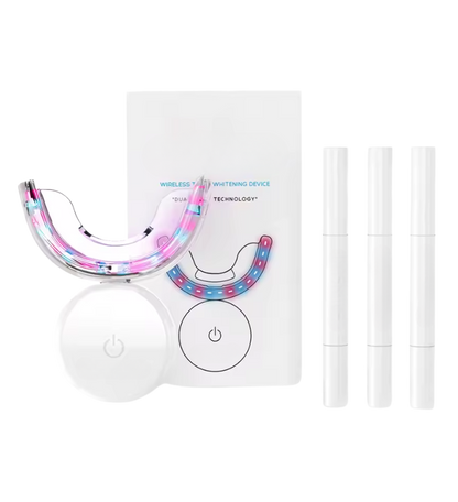 Genvita Pro wireless teeth whitening device with LED mouth tray and three whitening pens