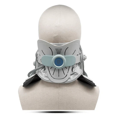 Cervitrax Gen-2 cervical neck traction device on mannequin head and shoulders